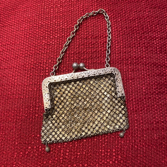 1900s Antique German Silver Chain Mail Purse Kiss Lock Closure - Picture 7 of 13